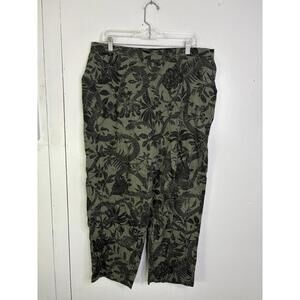 Disturbia Pants Womens 14 Bashe Cotton Tapered Trousers Snake Elastic Waist Goth